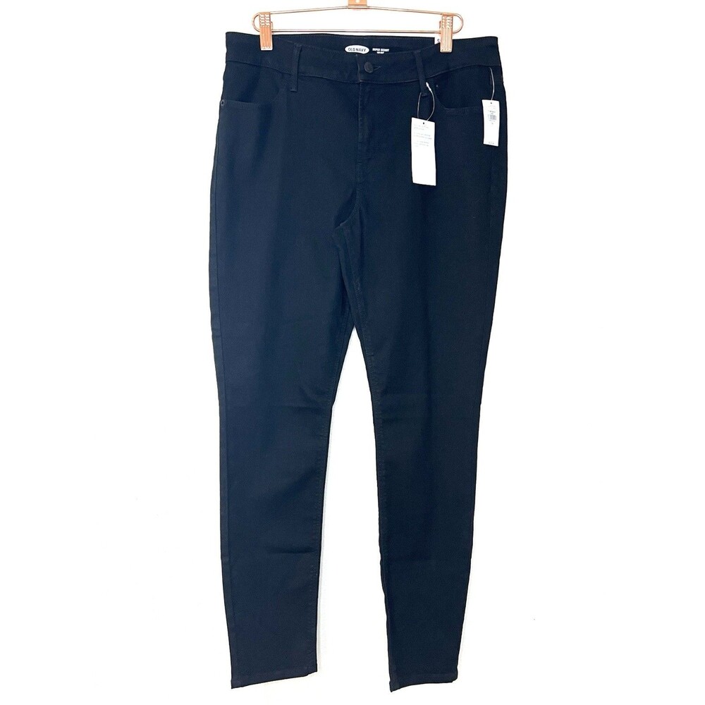 Old Navy Med-Waisted Super Skinny Pants SIZE 10 Black NWT
